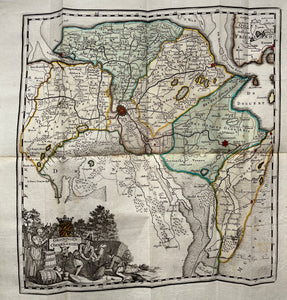 Groningen en Ommelanden - Tegenwoordige Staat der Vereenigde Nederlanden Stad en Lande 2 delen - J de Groot G Warnars en anderen - 1793 - bijzonder fraaie uitgave