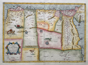 Noord-Afrika North Africa Egypt Ptolemy map - C Ptolemaeüs / F Halma ed 1695 / G Mercator - 1578