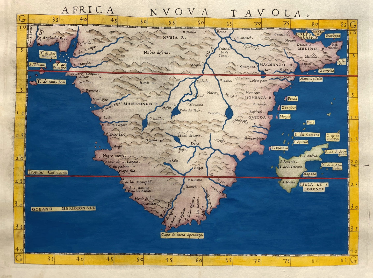 Zuid-Afrika South Africa - Girolamo Ruscelli - 1561