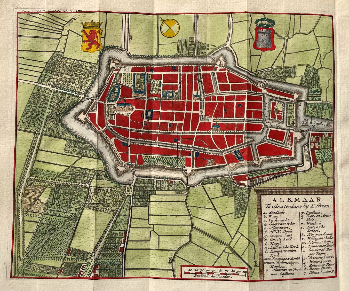 Alkmaar Stadsplattegrond - I Tirion - ca. 1745