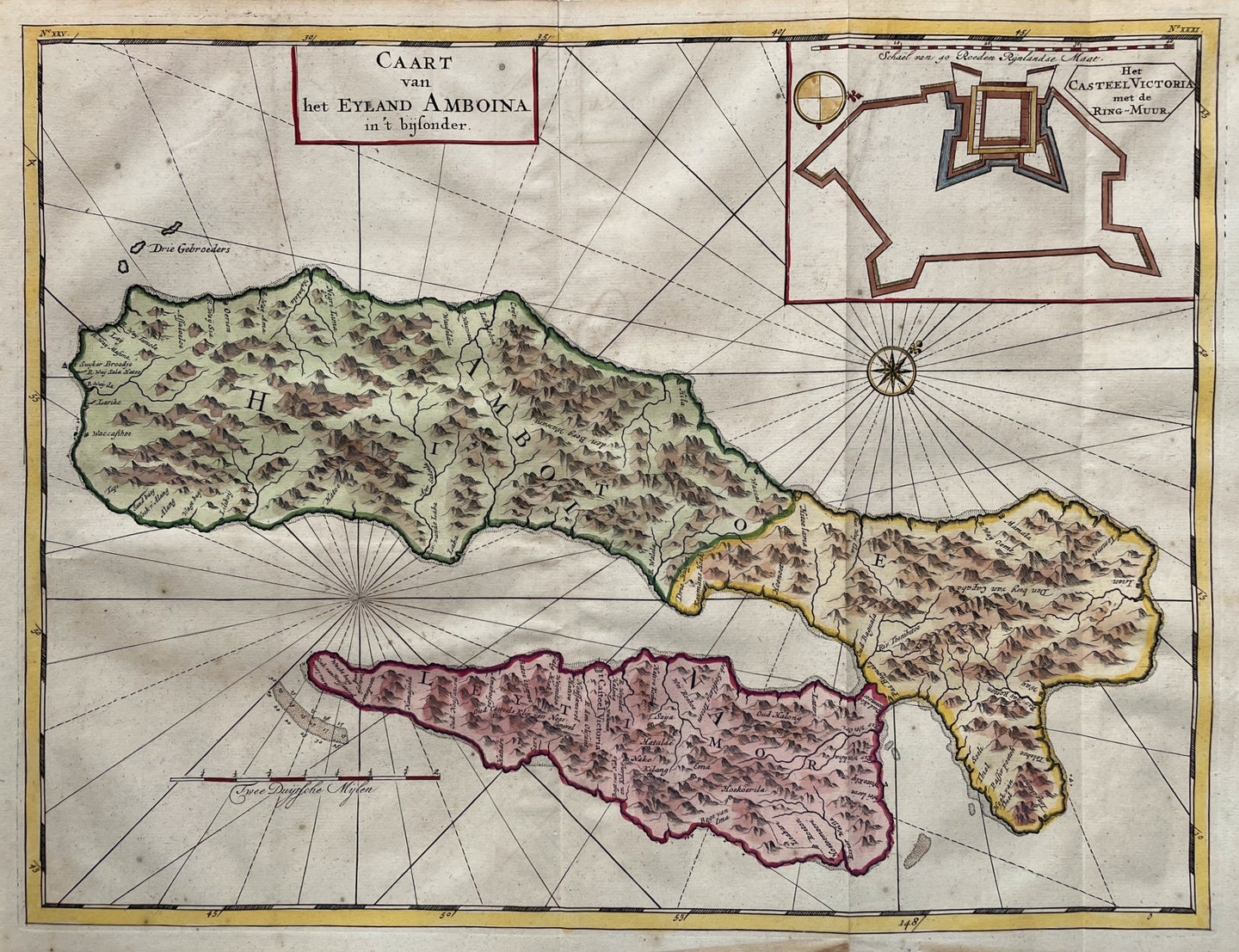 Indonesië Indonesia Molukken Ambon Timor - F Valentijn - 1724