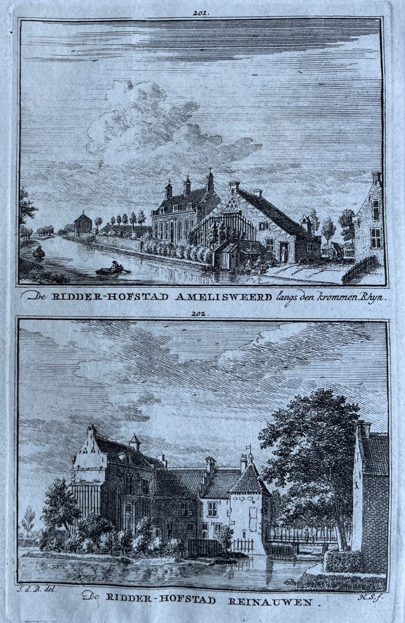 Bunnik Amelisweerd en Reinauwen - H Spilman - ca. 1750