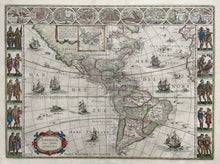 Load image in Gallery view, Amerika Noord- en Zuid-Amerika Americas North and South America Western Hemisphere - Willem en Joan Blaeu - 1663
