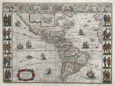 Amerika Noord- en Zuid-Amerika Americas North and South America Western Hemisphere - Willem en Joan Blaeu - 1663