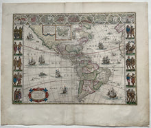 Afbeelding in Gallery-weergave laden, Amerika Noord- en Zuid-Amerika Americas North and South America Western Hemisphere - Willem en Joan Blaeu - 1663