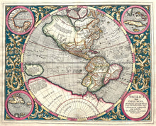 Afbeelding in Gallery-weergave laden, Amerika Noord- en Zuid-Amerika Americas North and South America Western Hemisphere - Michael Mercator Jodocus Hondius - 1628
