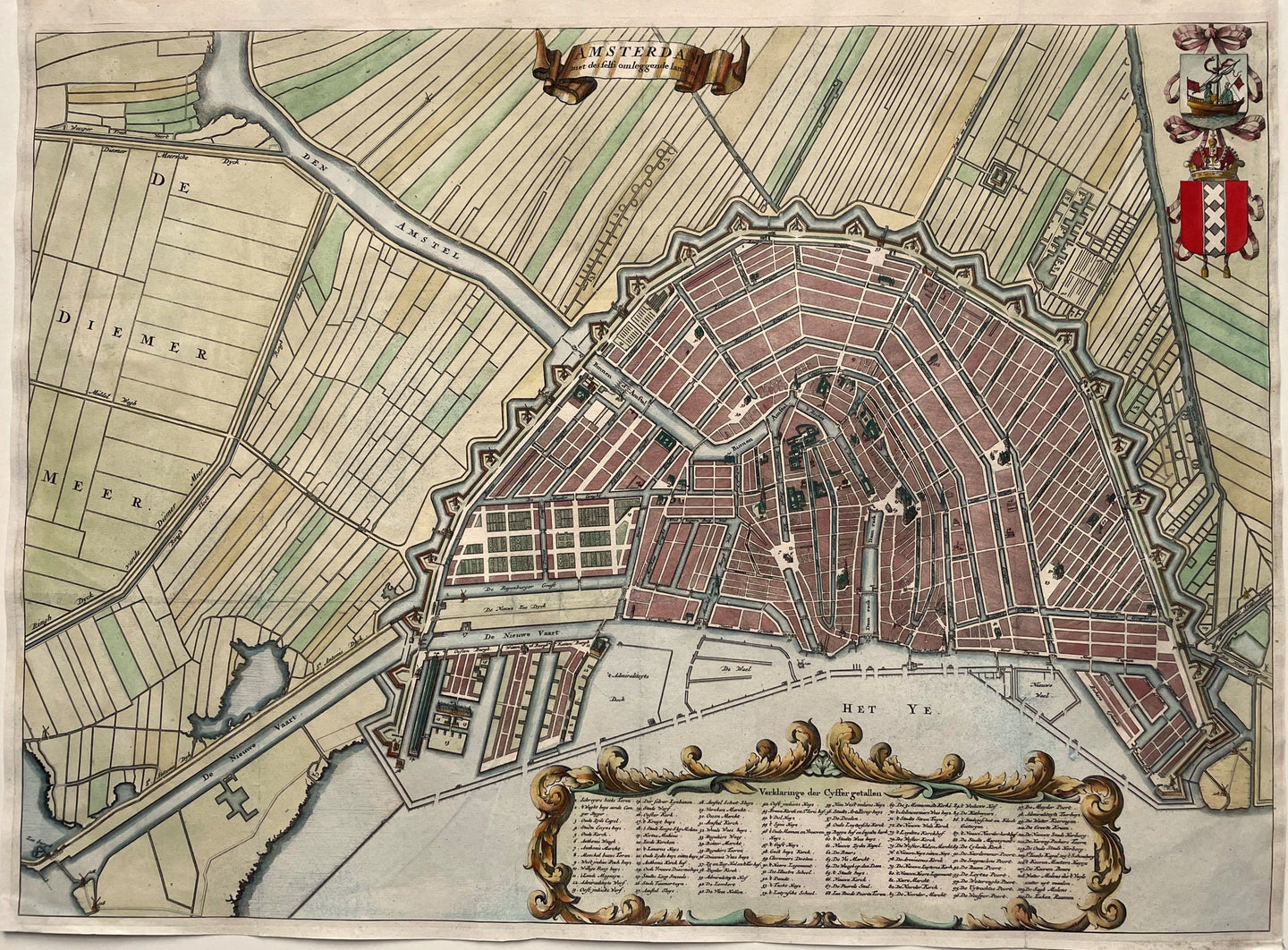 Amsterdam Stadsplattegrond - C Commelin - 1693