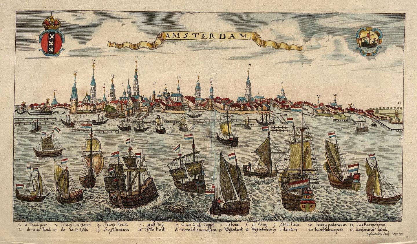 Amsterdam Aanzicht - Jacob Koppmayer - ca 1684