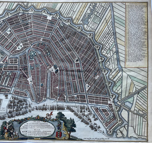 Amsterdam Stadsplattegrond - Johannes Covens & Cornelis Mortier - circa 1739