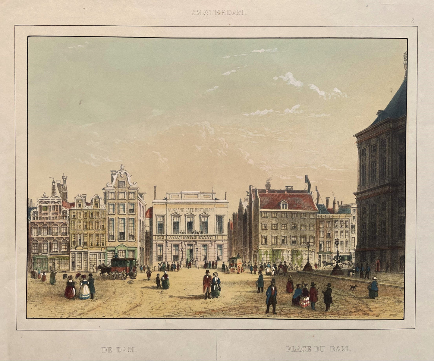 Amsterdam Dam - F Buffa & Zn - ca. 1845