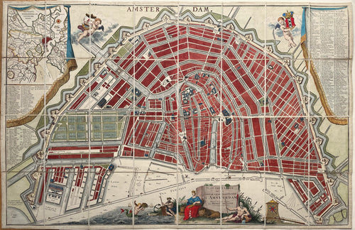 Amsterdam Stadsplattegrond - H de Leth - ca. 1784