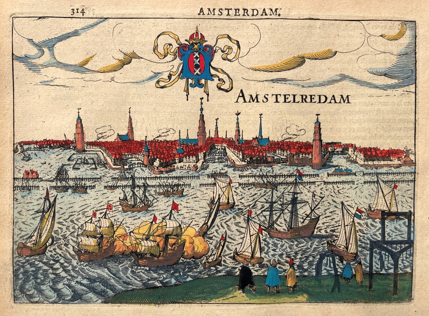 Amsterdam Aanzicht vanaf het IJ - J Jansz / L Guicciardini - 1613