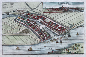 Amsterdam Stadsplattegrond in vogelvluchtperspectief Aanzicht - O Dapper - 1663