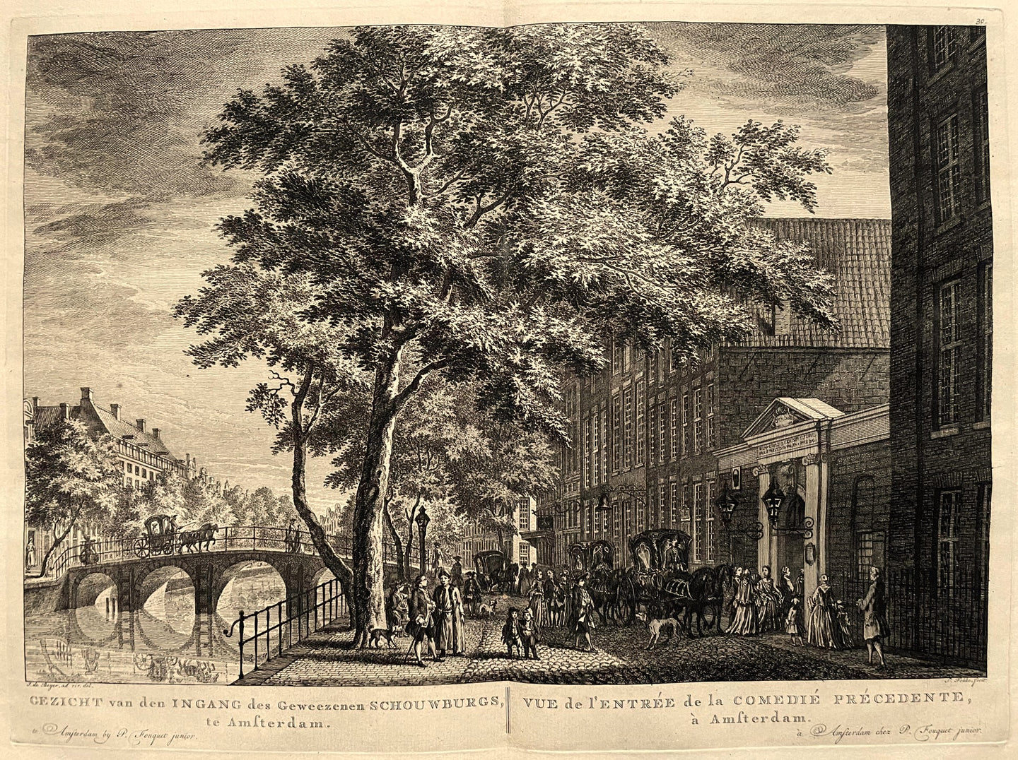 Amsterdam Keizersgracht Ingang voormalige schouwburg - P Fouquet - 1783