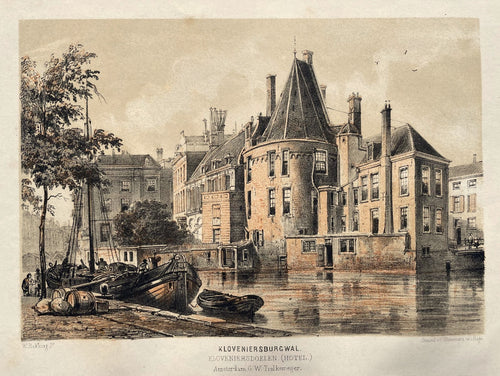 Amsterdam Kloveniersburgwal Doelenhotel - W Hekking jr/ GW Tielkemeijer - 1869