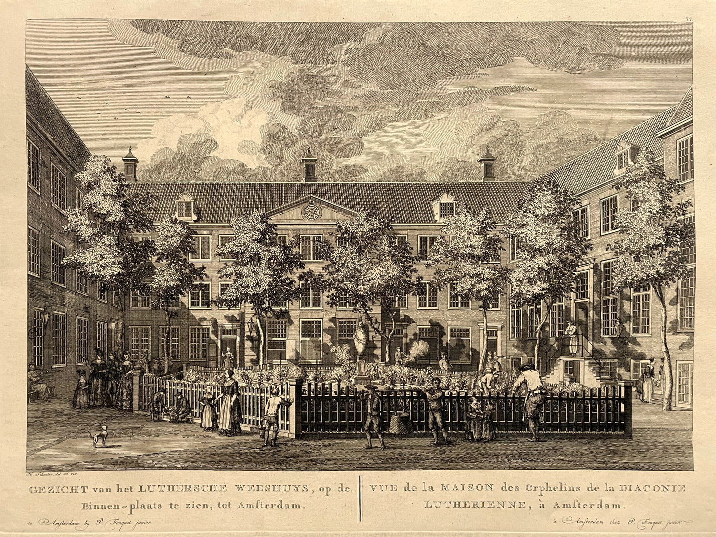Amsterdam Lauriersgracht Lutherse Weeshuis - P Fouquet - 1783