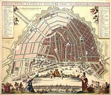 Afbeelding in Gallery-weergave laden, Amsterdam Stadsplattegrond in vogelvluchtperspectief - Nicolaas Visscher - circa 1675