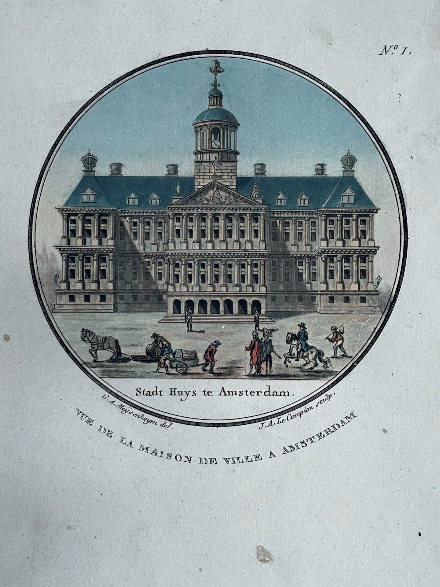 Amsterdam Stadhuis Paleis op de Dam - JA le Campion / GA Meijsenheym- circa 1787