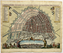 Afbeelding in Gallery-weergave laden, Amsterdam Stadsplattegrond in vogelvluchtperspectief - Otto Barentse Smient - 1663