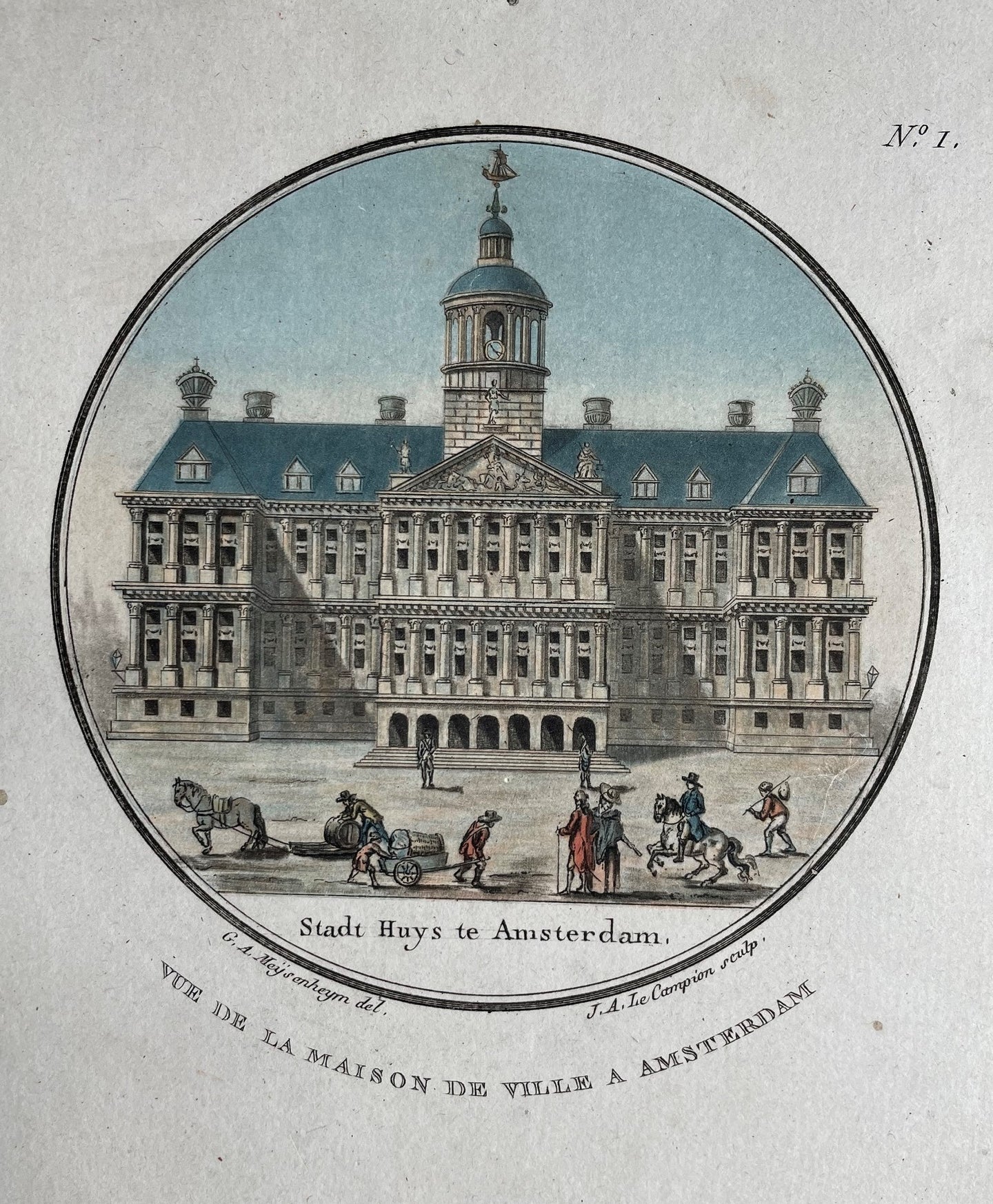 Amsterdam Stadhuis Paleis op de Dam - JA le Campion / GA Meijsenheym- circa 1781