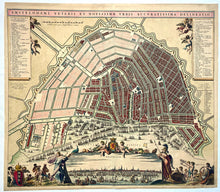 Afbeelding in Gallery-weergave laden, Amsterdam Stadsplattegrond in vogelvluchtperspectief - Nicolaas Visscher - circa 1675