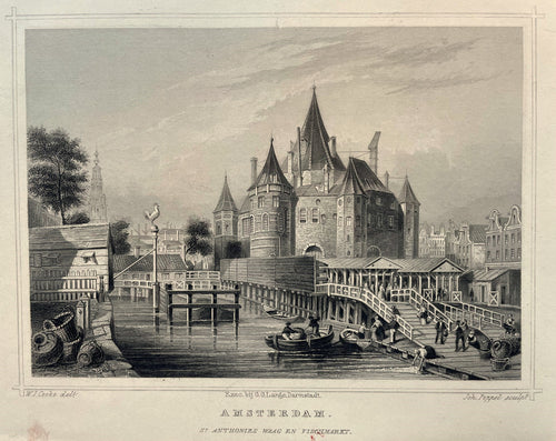 Amsterdam Waag Nieuwmarkt - JL Terwen / GB van Goor - 1858