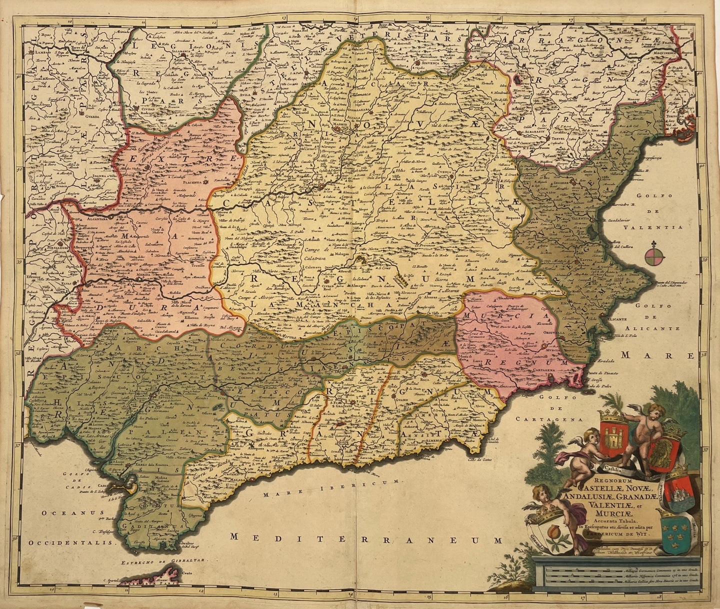 Spanje Southern Spain - Frederick de Wit - circa 1690