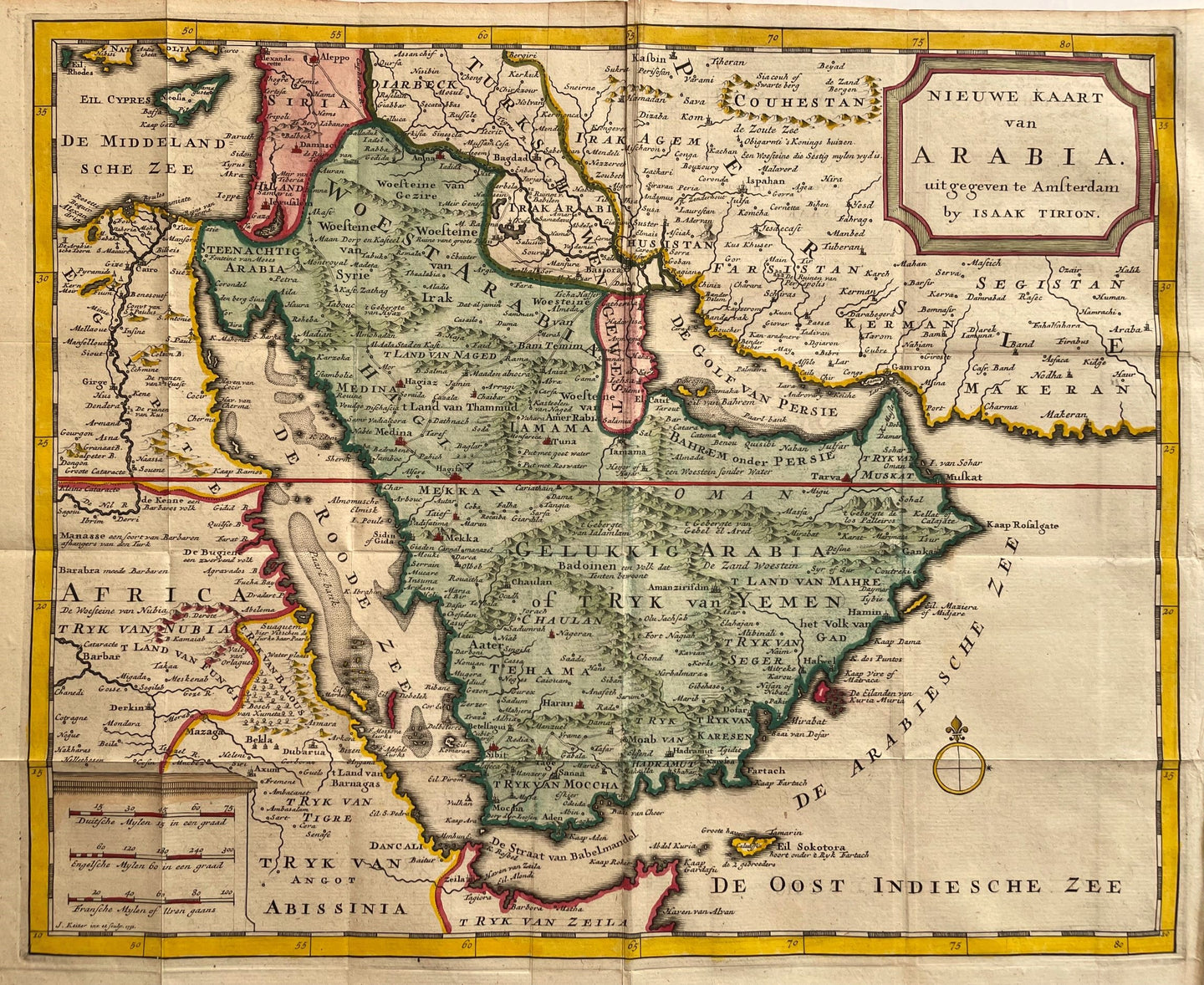 Arabië Arabian Peninsula - I Tirion - 1753
