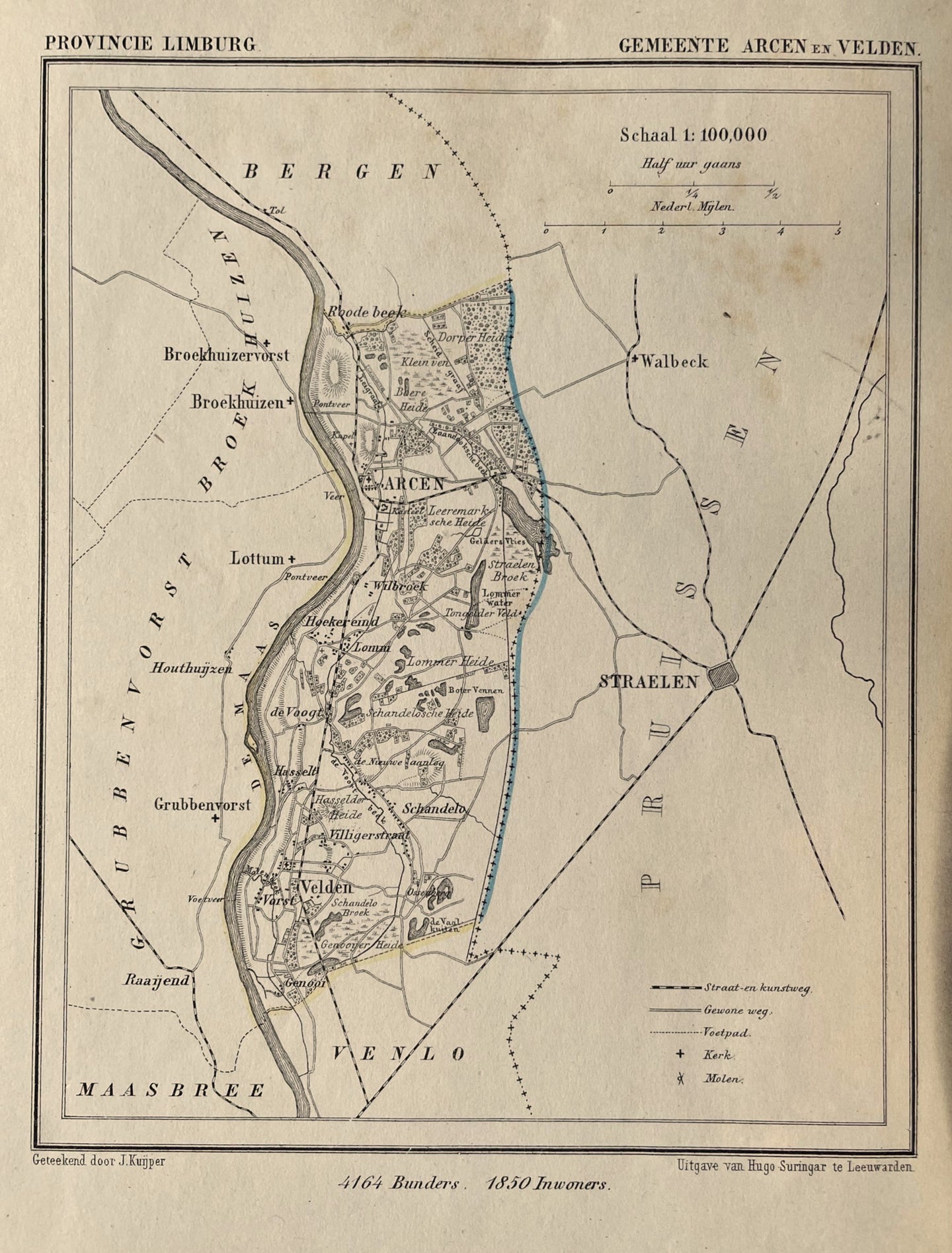 Venlo: Arcen en Velden - Kuijper / Suringar - ca. 1867