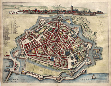 Arnhem Stadsplattegrond - N Geelkercken / JI Pontanus - 1639