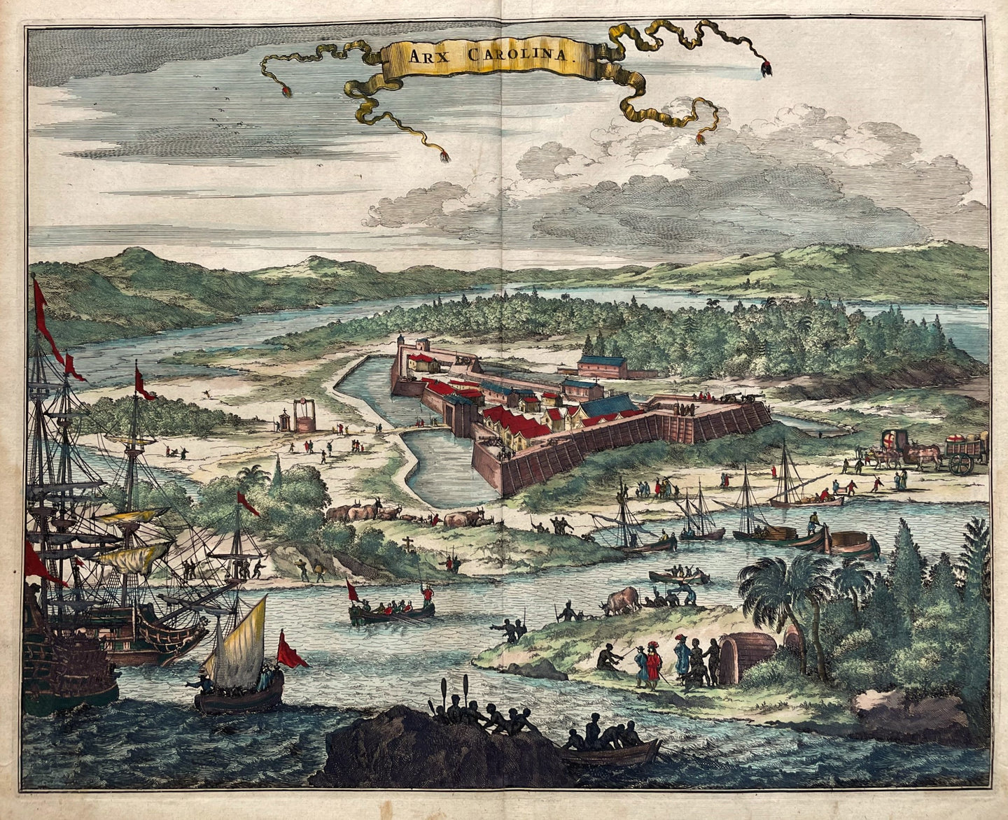 Verenigde Staten Jacksonville Fort Caroline Florida United States - A Montanus - 1671