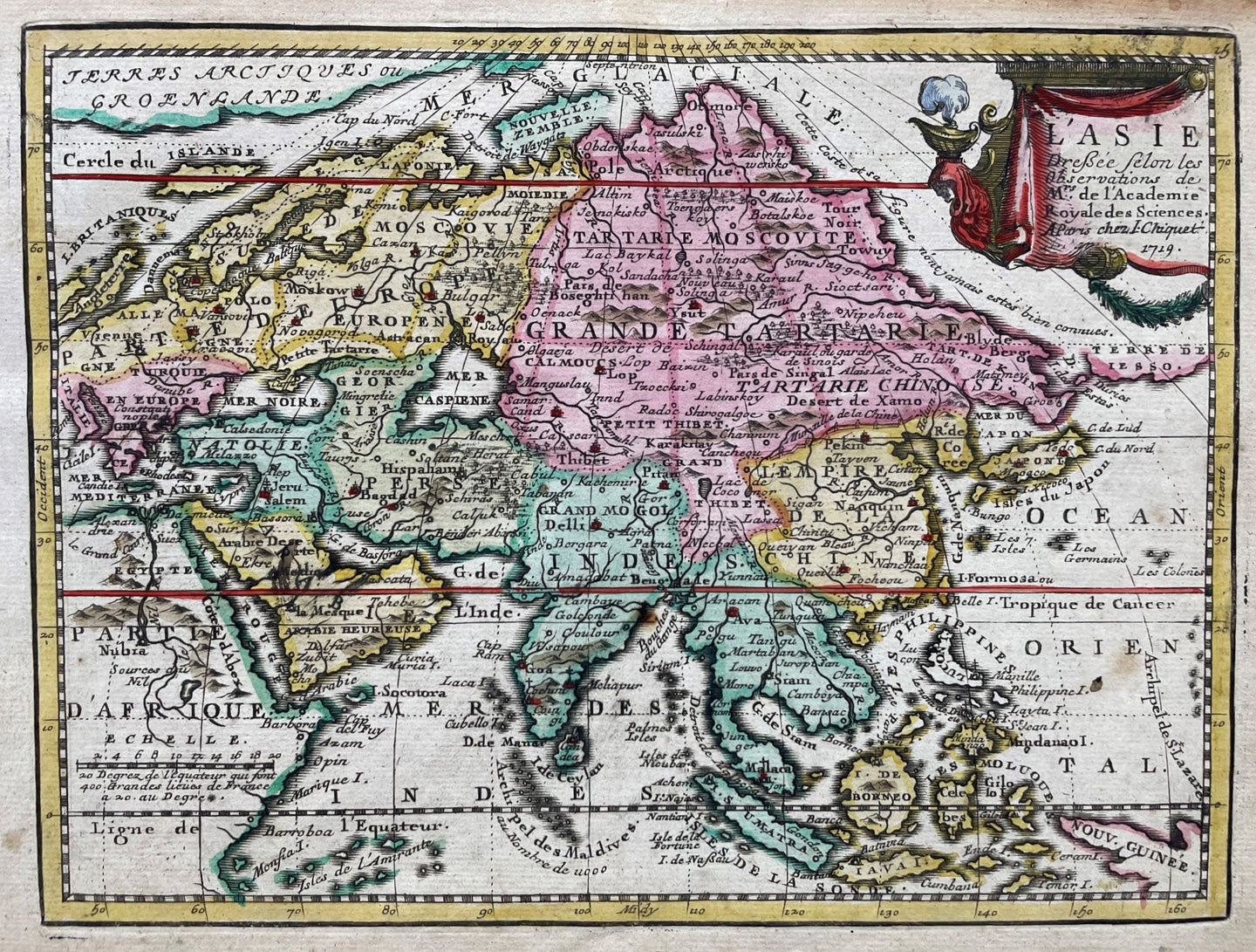 Azië Asia - Jacques Chiquet - 1719