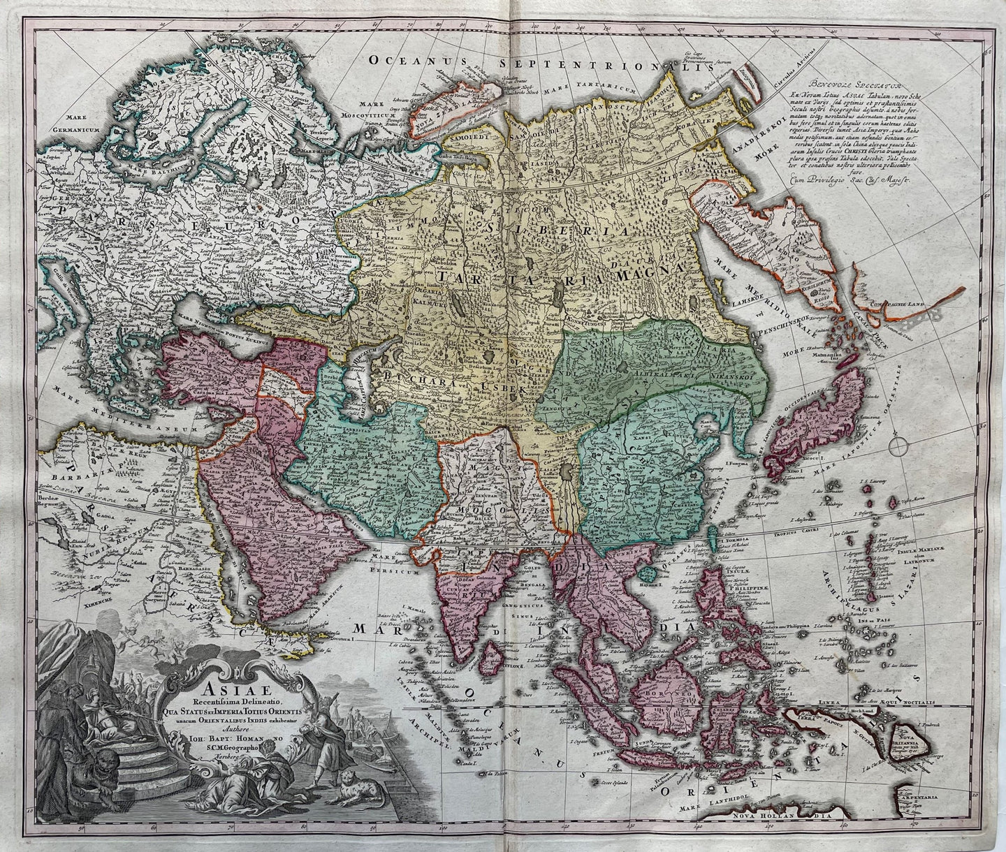 Azië Asia - JB Homann - circa 1720