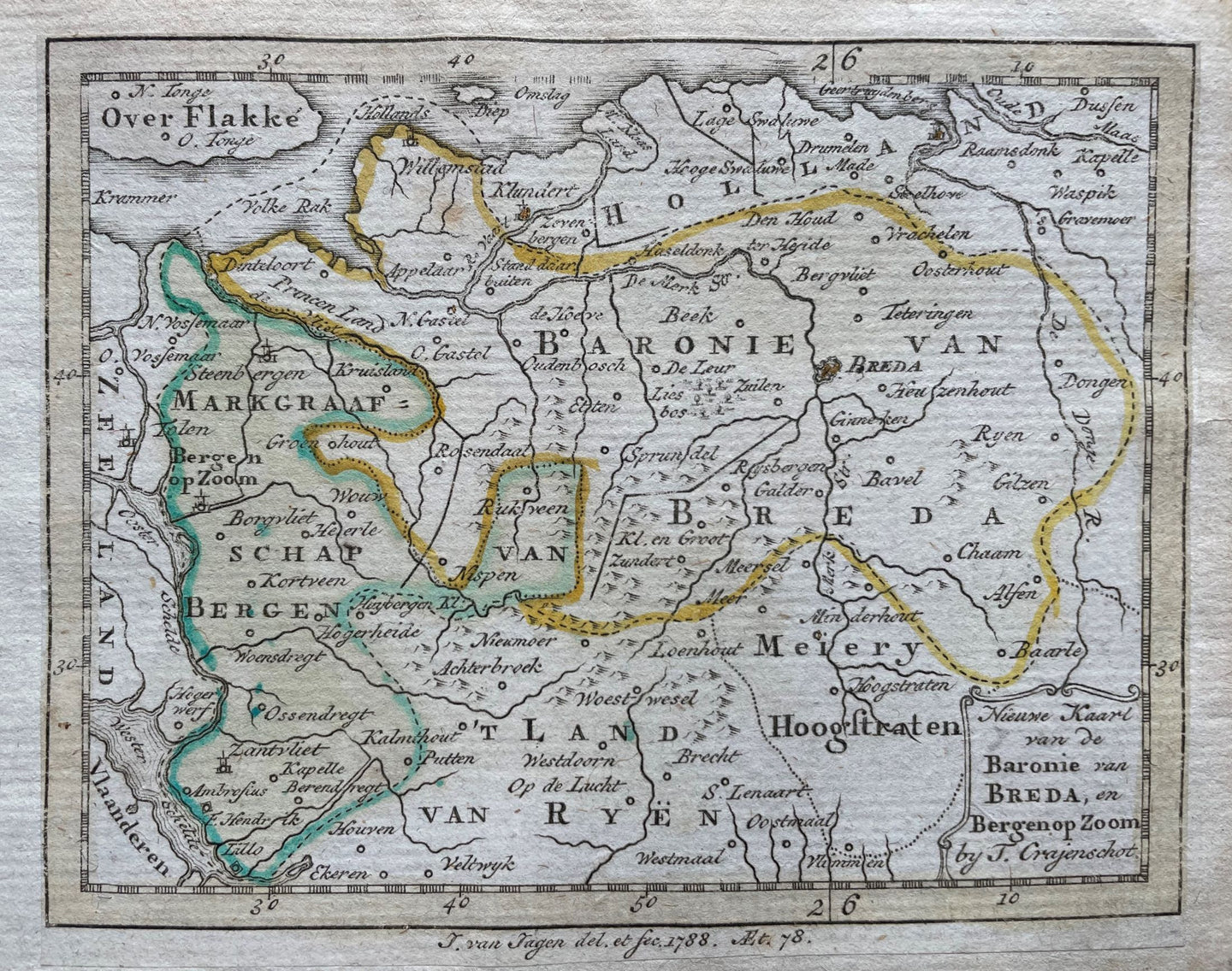 Brabant Baronie van Breda - J van Jagen / T Crajenschot - 1793