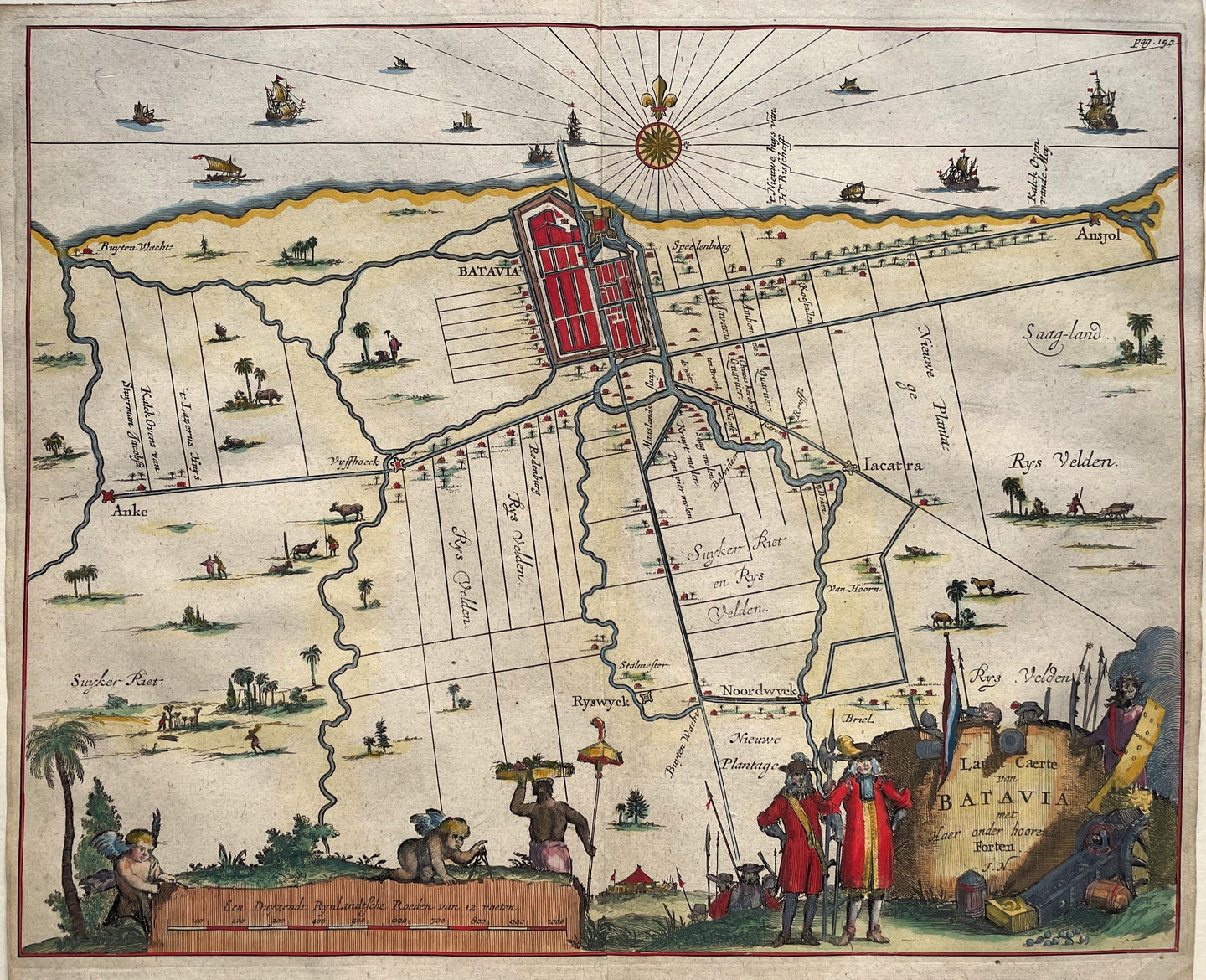 Indonesië Batavia en omgeving Jakarta Indonesia - J Nieuhof - 1682