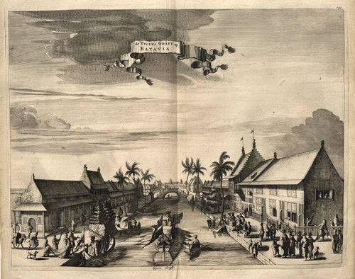 Indonesië Batavia Tijgersgracht Jakarta Indonesia - J Nieuhof - 1682