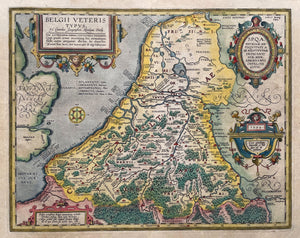 17 povinciën Oude Nederlanden Map of the XVII Provinces - Abraham Ortelius / JB Vrients - 1601