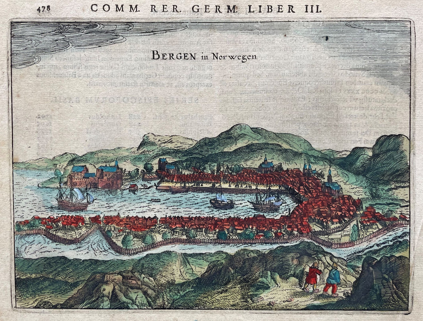 Noorwegen Bergen Norway - P Bertius / J Janssonius - 1616