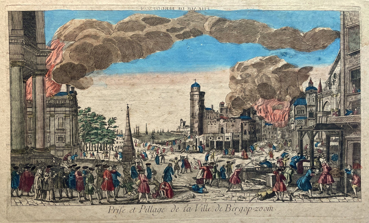 Bergen op Zoom Inname en Plundering in 1747 door de Fransen - circa 1760