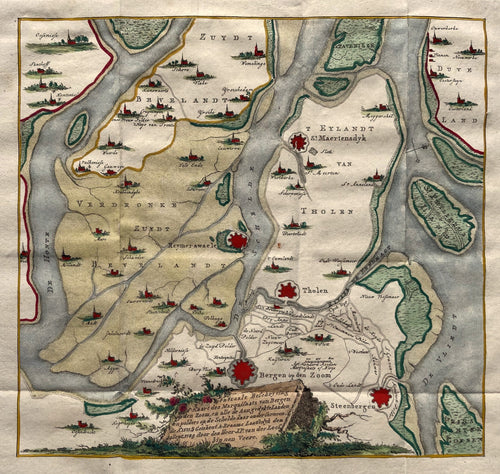 Zuid-Beveland Reimerswaal Tholen Bergen op Zoom - A Braams / J Ermerins - 1780