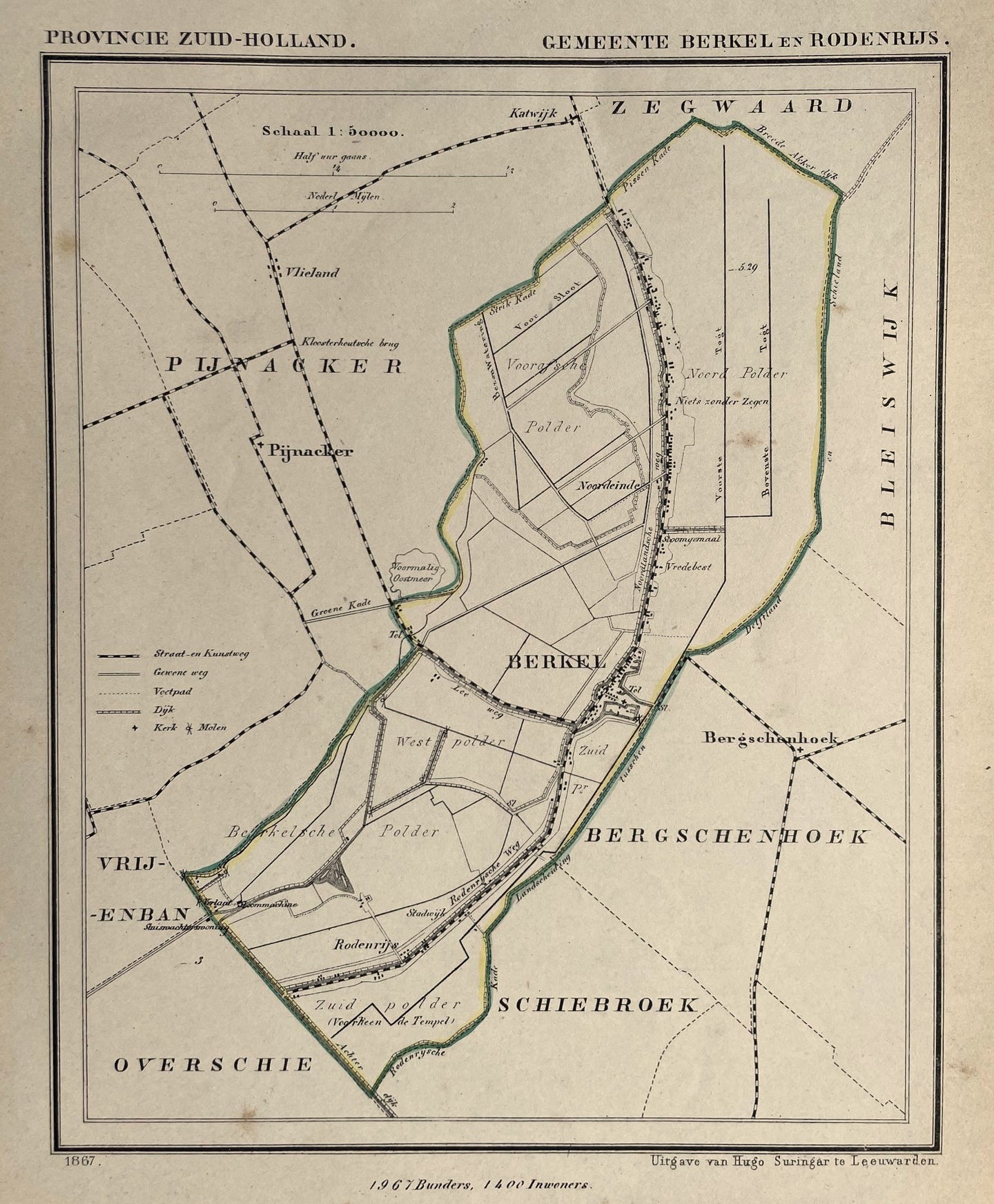 Berkel en Rodenrijs - Kuijper/Suringar - 1867