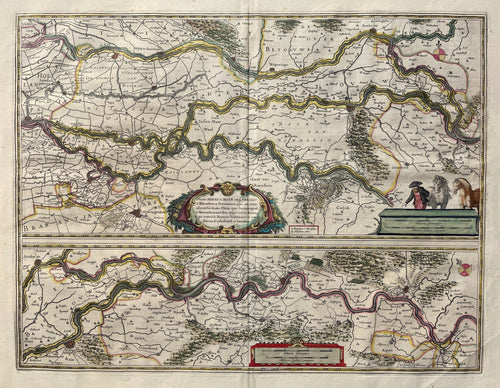 Gelderland Betuwe en Rijk van Nijmegen Rivierengebied - WJ en J Blaeu - 1642