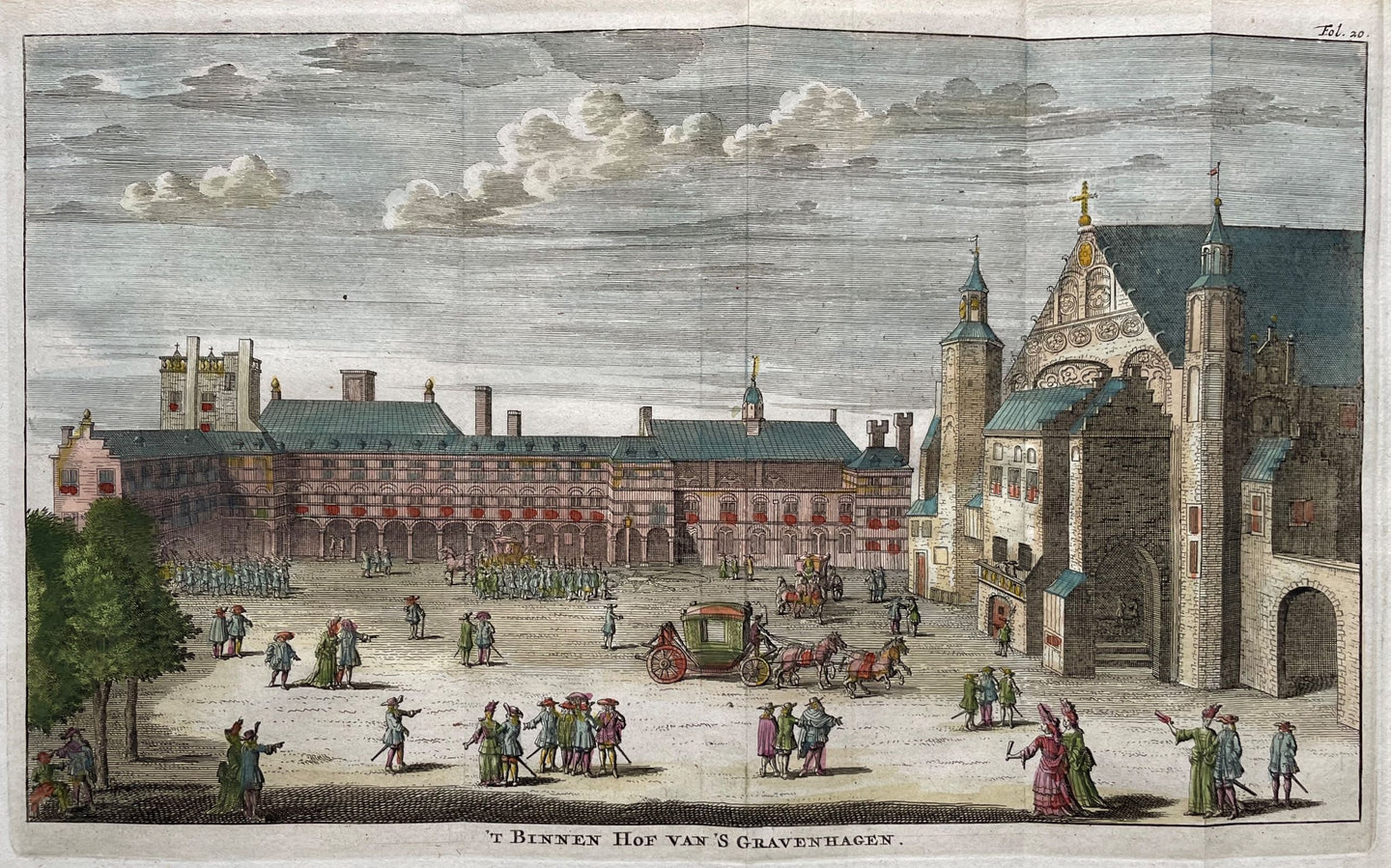 Den Haag Binnenhof 't Binnen Hof van 's Gravenhagen - G de Cretser - 1711