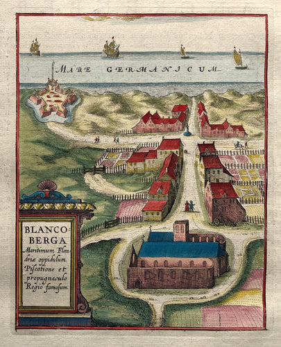 België Blankenberge Vogelvluchtperspectief - J Blaeu - 1649