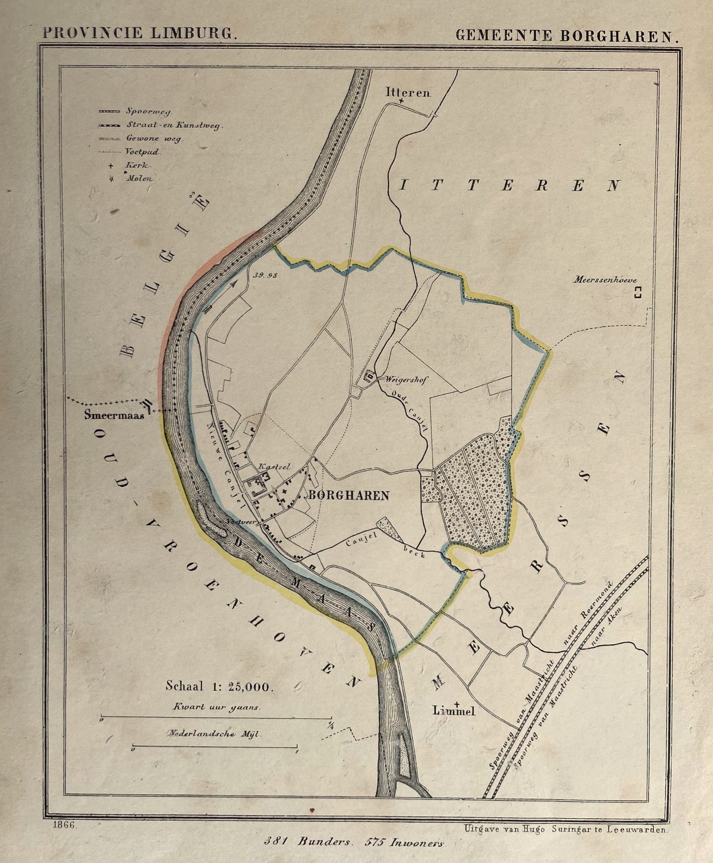 Maastricht Borgharen - Kuijper / Suringar - 1866