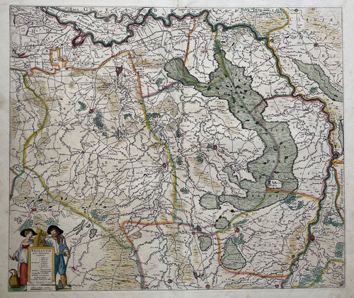 Brabant Oostelijk Noord-Brabant rond Eindhoven en 's-Hertogenbosch - Frederick de Wit - circa 1673