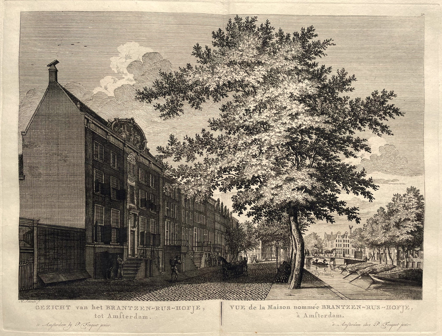 Amsterdam Nieuwe Keizersgracht Brantzen-Rushof - P Fouquet - 1783