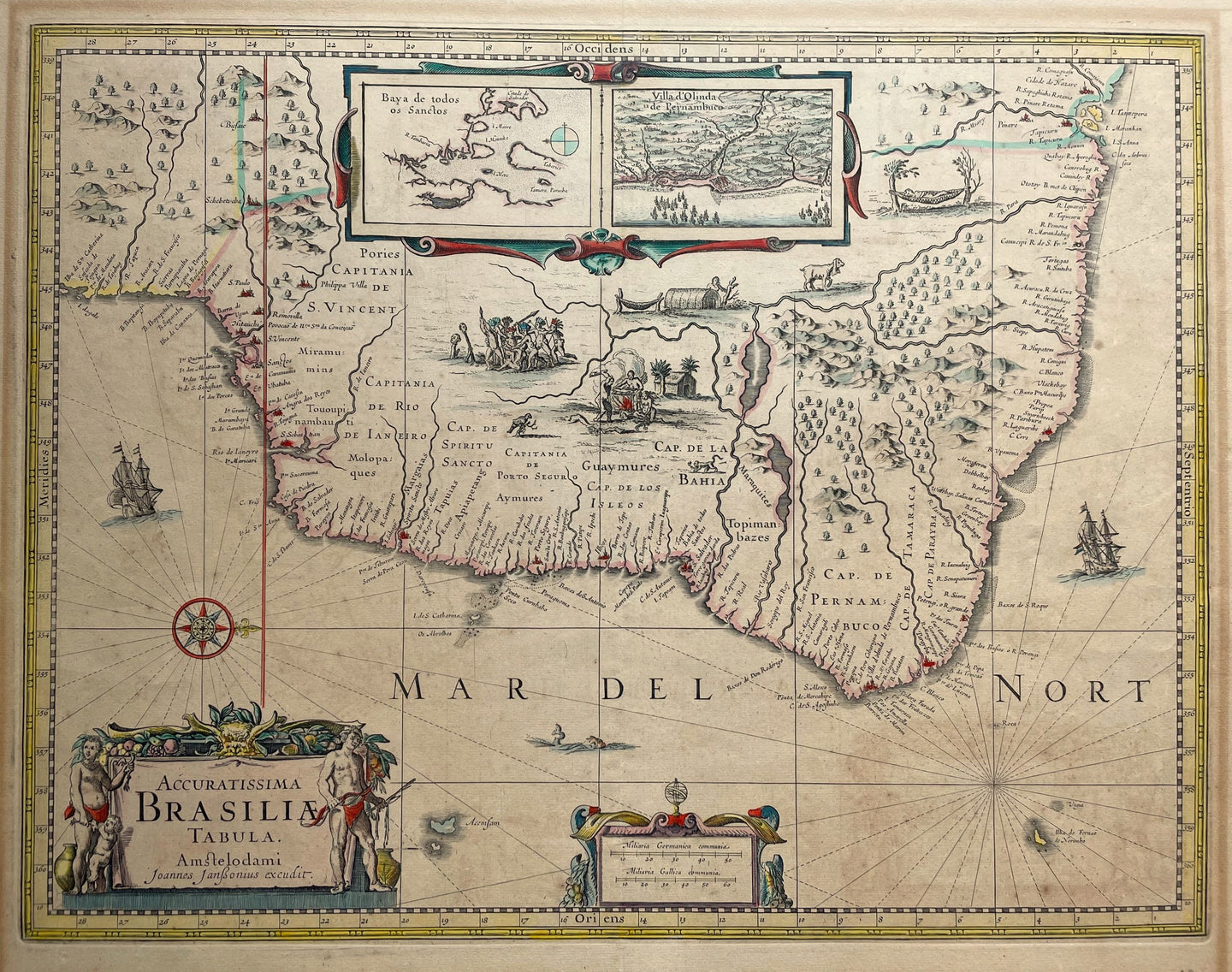 Brazilië - J Janssonius - circa 1650