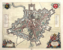 Load image in Gallery view, Breda Stadsplattegrond in vogelvluchtperspectief - J Blaeu - 1649