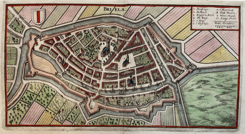 Brielle Stadsplattegrond - M Merian - 1646